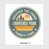 Sticker Lawrence Park, Pennsylvanie (Feuille)