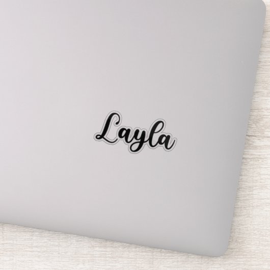 Sticker Layla Name - Calligraphie manuscrite (Détail)