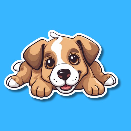 Sticker Lazy Dog