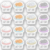 Sticker Lazy Relaxation Chillout Jour Dormir Chats Cosy (Devant)