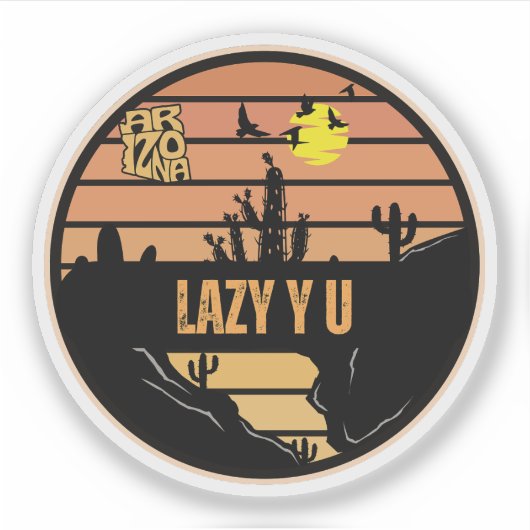 Sticker Lazy Y U, Arizona (Devant)