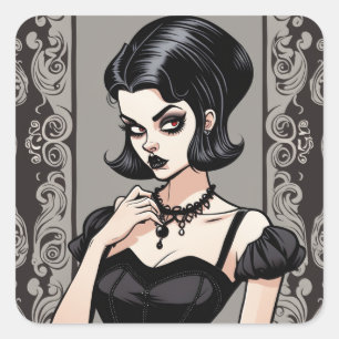 Sticker LBD gothique pour l'esthétique sombre