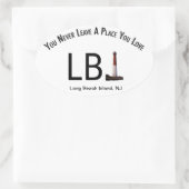 Sticker LBI Long Beach Island, phare NJ (Sac)