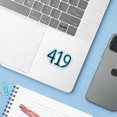 Sticker Le 419 - Toledo, Ohio (Ordinateur portable avec iPhone)