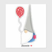 Sticker Le 4 Juillet, Fête De L'Indépendance, Mignonne Gno (Feuille)