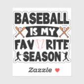 Sticker Le Baseball Est Ma Saison Préférée, Le Baseball Dr (Feuille)