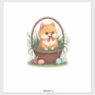 Sticker Le bazar de Pâques de Gomi Vintage Chien de Pâques