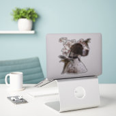 Sticker Le beau pointeur dans le champ (Ordinateur portable sur le bureau)