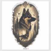 Sticker Le berger allemand 005 (Feuille)