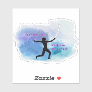 Sticker Le bonheur est... Aquarelle de fusil