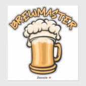 Sticker Le Brewmaster a besoin d'une bière (Feuille)