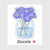 Sticker Le cadeau de Xaden - Violettes dans un pot - Quatr (Feuille)