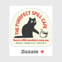 Le Café Die-Cut Purrfect Spill
