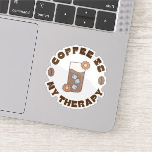 Sticker Le café est ma thérapie Rétro