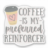 Sticker Le café est mon outil préféré, ABA cadeau, (Devant)