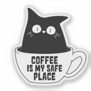 Sticker Le Café Est Mon Refuge