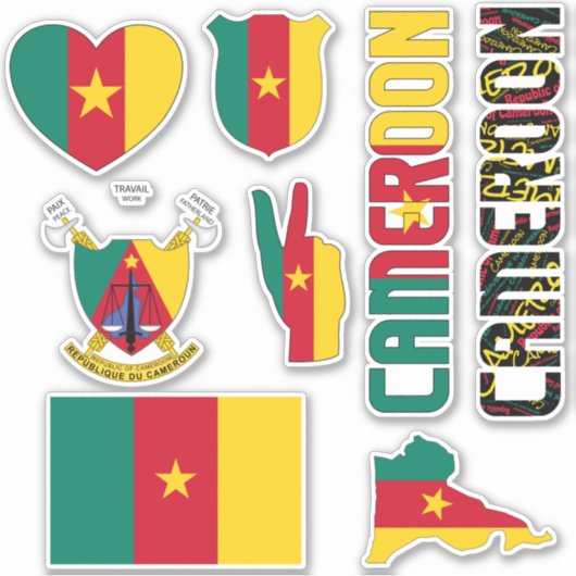 Sticker Le Cameroun Extraordinaire forme les symboles nati (Devant)
