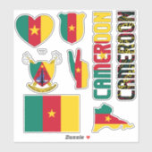 Sticker Le Cameroun Extraordinaire forme les symboles nati (Feuille)