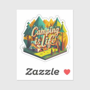 Sticker Le camping est la vie