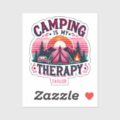 Sticker Le Camping Est Ma Thérapie (Feuille)