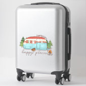 Sticker Le camping est mon endroit heureux (Sur valise)