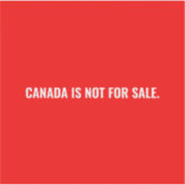Sticker Le Canada n'est pas à vendre typographie minimalis (Devant)