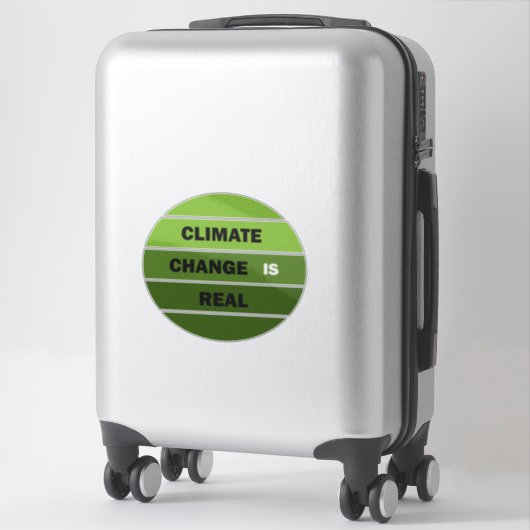 Sticker Le changement climatique est une réelle prise de c (Sur valise)