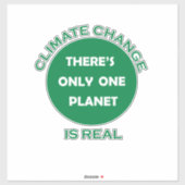 Sticker Le changement climatique est une réelle prise de c (Feuille)