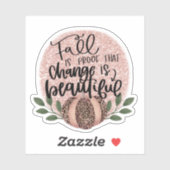 Sticker Le changement est bel automne (Feuille)