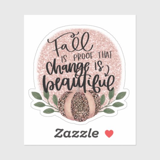 Sticker Le changement est bel automne (Feuille)