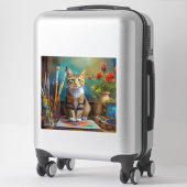 Sticker Le Chat Artistique (Sur valise)