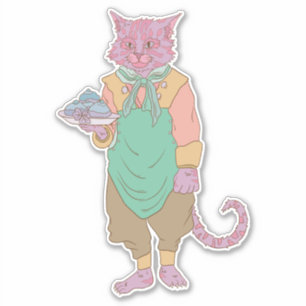 Sticker Le chat-boulangerie