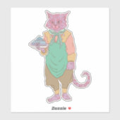 Sticker Le chat-boulangerie (Feuille)