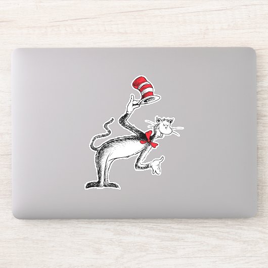 Sticker Le Chat Chapeauté s'incline (Ordinateur)