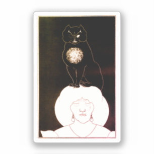 Sticker Le chat noir, Aubrey Beardsley