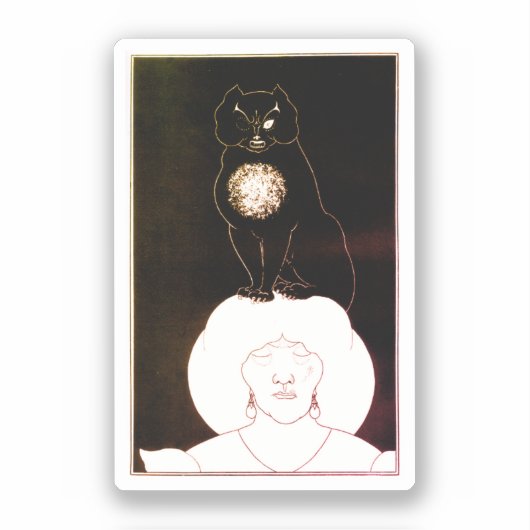 Sticker Le chat noir, Aubrey Beardsley (Recto)
