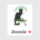 Sticker Le Chat Noir Fête de la Saint-Patrick (Feuille)