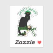 Sticker Le Chat Noir Fête de la Saint-Patrick (Feuille)