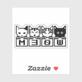 STICKER LE CHATS M30W 8 BITS (Feuille)