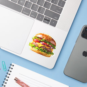 Sticker Le cheeseburger appétissant de SlipperyJoe crousti