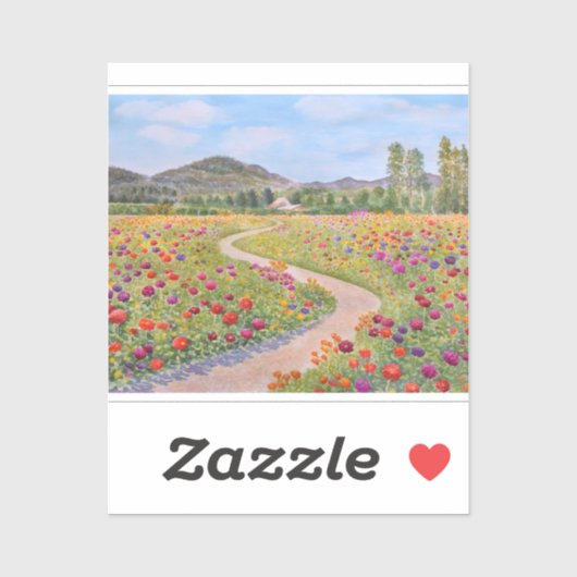 Sticker Le chemin coloré (Feuille)