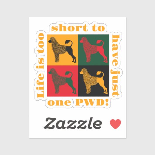 Sticker Le chien d'eau portugais intelligent (Feuille)