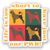 Sticker Le chien d'eau portugais intelligent (Recto)