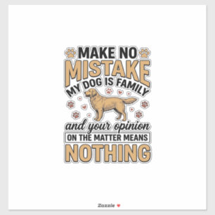 Sticker Le chien est une famille vintage retriever typogra