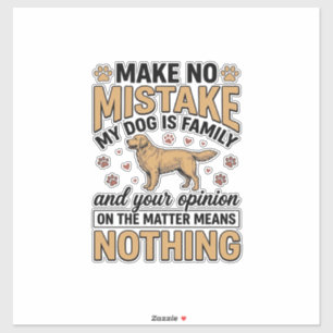 Sticker Le chien est une famille vintage retriever typogra