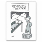 Sticker Le chirurgien a un dessin de boîte à outils. (Devant)
