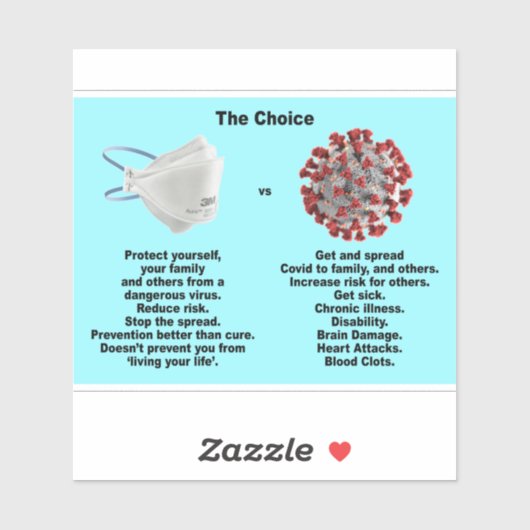 Sticker Le choix Protégez-vous ou Obtenez et diffusez.. (Feuille)