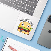 Sticker Le Chosen Bun Funny Food Warrior Bun Pun (Ordinateur portable avec iPhone)