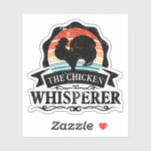 Sticker Le Chuchoteur de Poulets Drôle (Feuille)