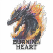 Sticker Le coeur brûlant du dragon (Devant)